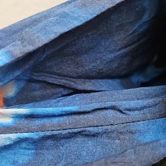 Anthropologie Velvet | NWT Women's Blue Tie Dye Short Sleeves Slip-On Dress M - Picture 5 of 9